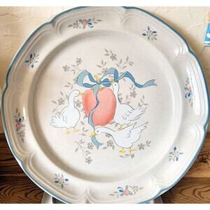 Vintage International Marmalade Geese Duck Serving Platter 12.25" Stoneware